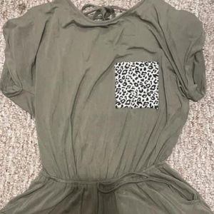 Green Romper worn once for pictures size.  Brown/rust boutique Jumpsuit. Size S